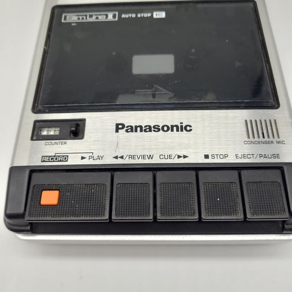 Panasonic Slim Line II Cassette Tape Recorder Portable Dictation Machine RQ-2765